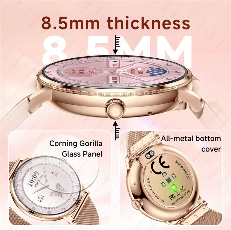 Nowy, modny smartwatch dla kob – Smartwatch Custom recenzja i cena