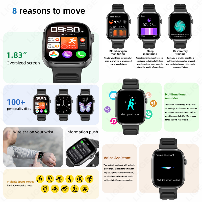 Smartwatch LIGE Męski 1.83” Ek – Smartwatch Custom recenzja i cena